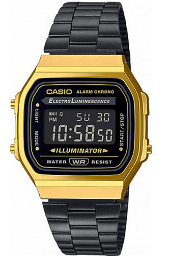 Sort og Guld Casio ur i retro stil - Online salg